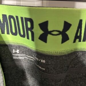 Under Armour Lime Green and Gray Compression leggings